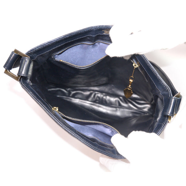 OLD Gucci 　1973マイクロGGバケツショルダー（紺ジャガード）