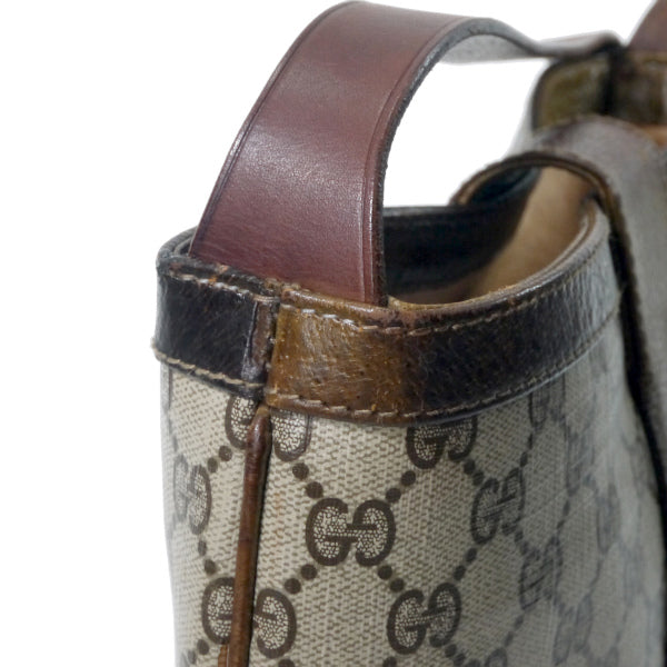 OLD Gucci GG金具バケツ型ショルダー（茶）