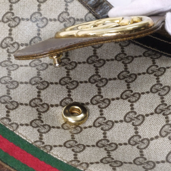 OLD Gucci GG金具バケツ型ショルダー（茶）