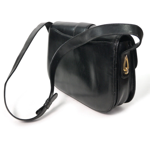 OLD Gucci　1973総革2WAYショルダーバッグ（黒）