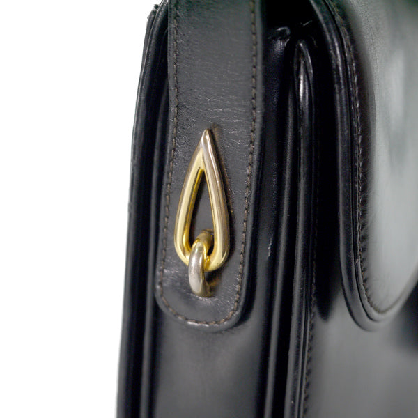 OLD Gucci　1973総革2WAYショルダーバッグ（黒）