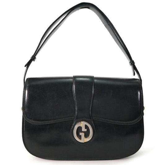 OLD Gucci　1973総革2WAYショルダーバッグ（黒）