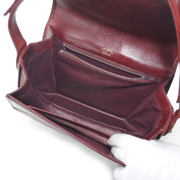 OLD Gucci　1973総革ショルダーバッグ（レッド）