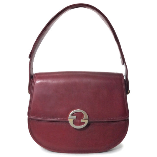 OLD Gucci　1973総革ショルダーバッグ（レッド）