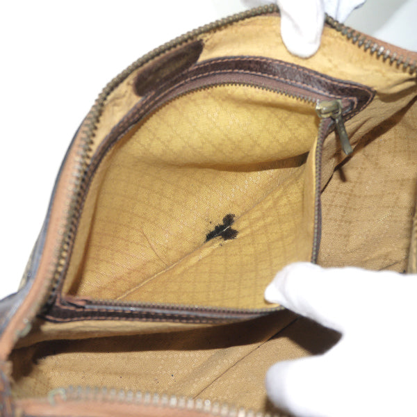OLD Gucci　ボート型シェリー2WAYバッグ（茶）