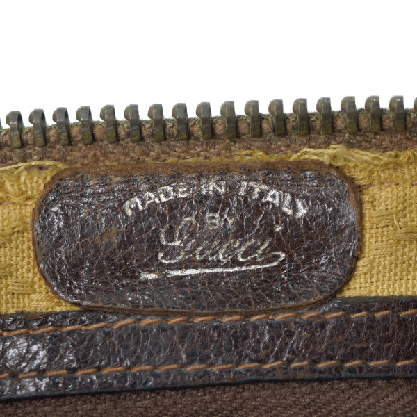 OLD Gucci　ボート型シェリー2WAYバッグ（茶）