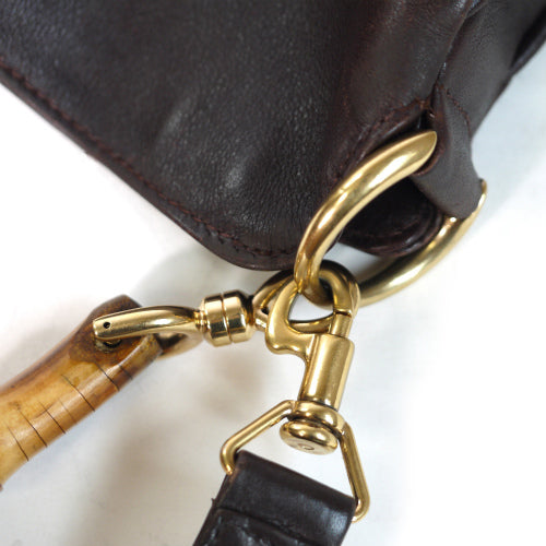 OLD Gucci  ホーボー 2way バンブーバッグ（茶・中）