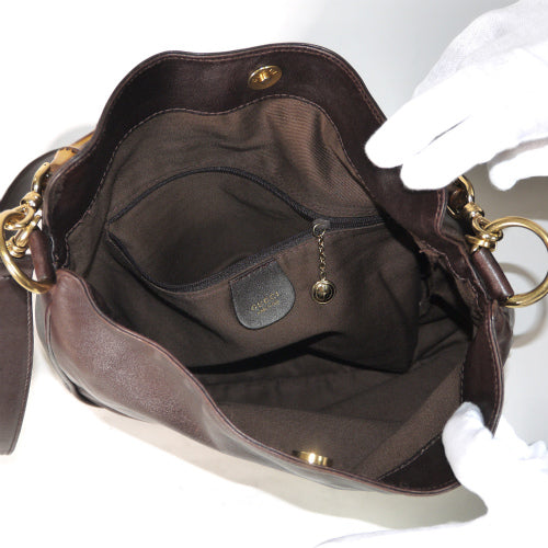 OLD Gucci  ホーボー 2way バンブーバッグ（茶・中）