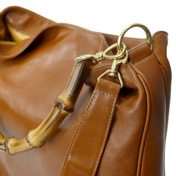 OLD Gucci　ホーボー２Wayバンブーバッグ（キャメル・大）