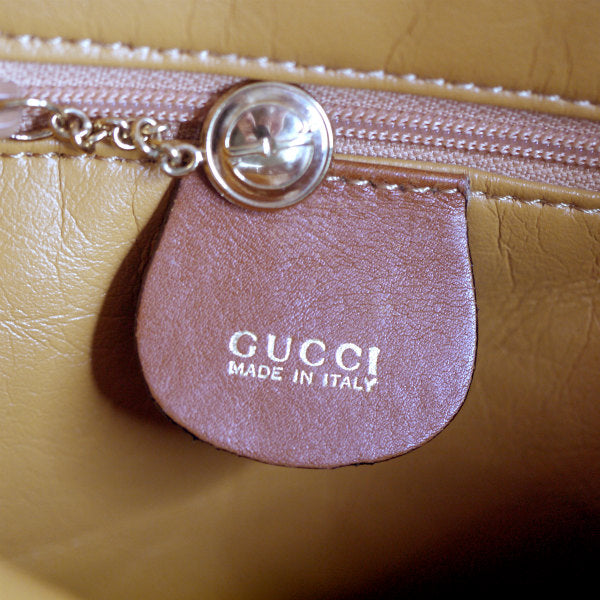 OLD Gucci　ホーボー２Wayバンブーバッグ（キャメル・大）