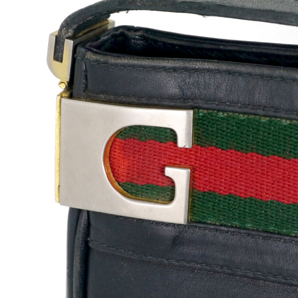 OLD Gucci シェリー総革ワンショルダー（黒）