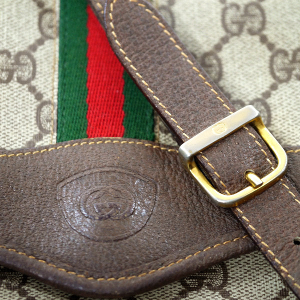 OLD Gucci　3層シェリーポシェットバッグ（茶）