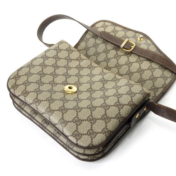 OLD Gucci　3層シェリーポシェットバッグ（茶）