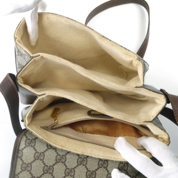 OLD Gucci　3層シェリーポシェットバッグ（茶）