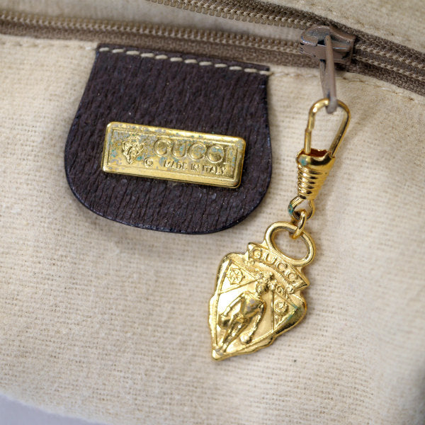 OLD Gucci　3層シェリーポシェットバッグ（茶）