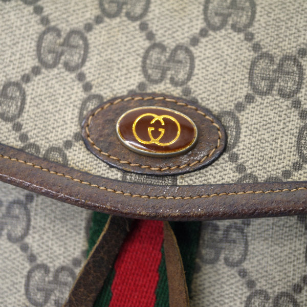 OLD Gucci 　フリンジ２WAYシェリーポシェット （茶）