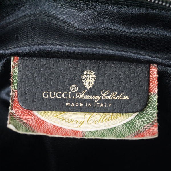 OLD Gucci　定番ショルダー横シェリー（黒・大）