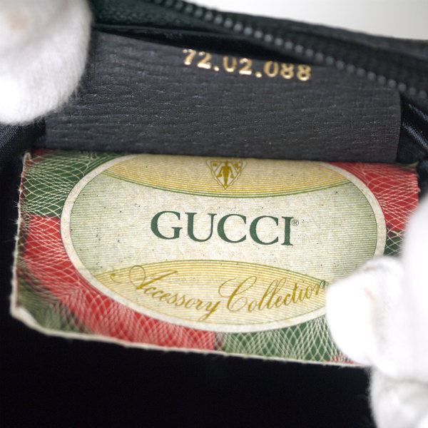 OLD Gucci　定番ショルダー横シェリー（黒・大）