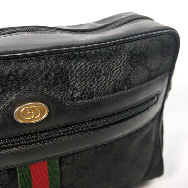 OLD　Gucci 定番ショルダー縦シェリー（黒・大）