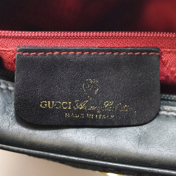 OLD　Gucci 定番ショルダー縦シェリー（黒・大）