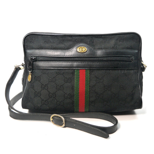 OLD　Gucci 定番ショルダー縦シェリー（黒・大）