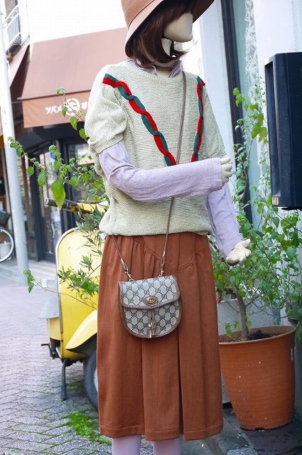 OLD Gucci フリンジ２Wayポシェット (茶）