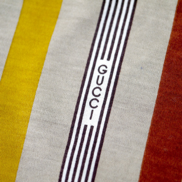 OLD Gucci マルチカラーストライプワンピース（コットン）