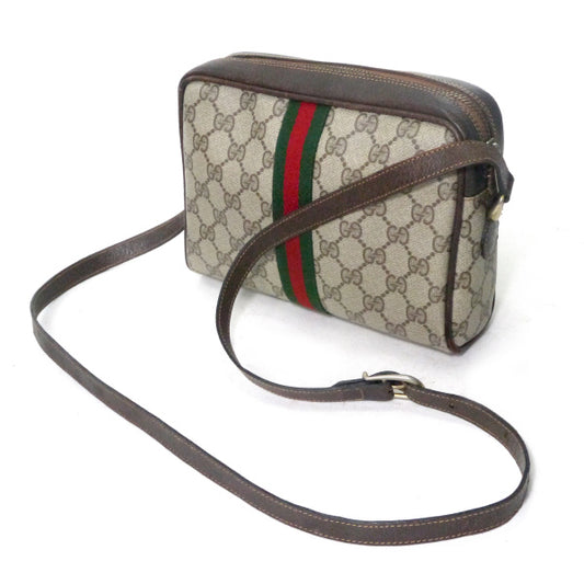 OLD Gucci Parfums 定番ショルダー縦シェリー（茶・小）