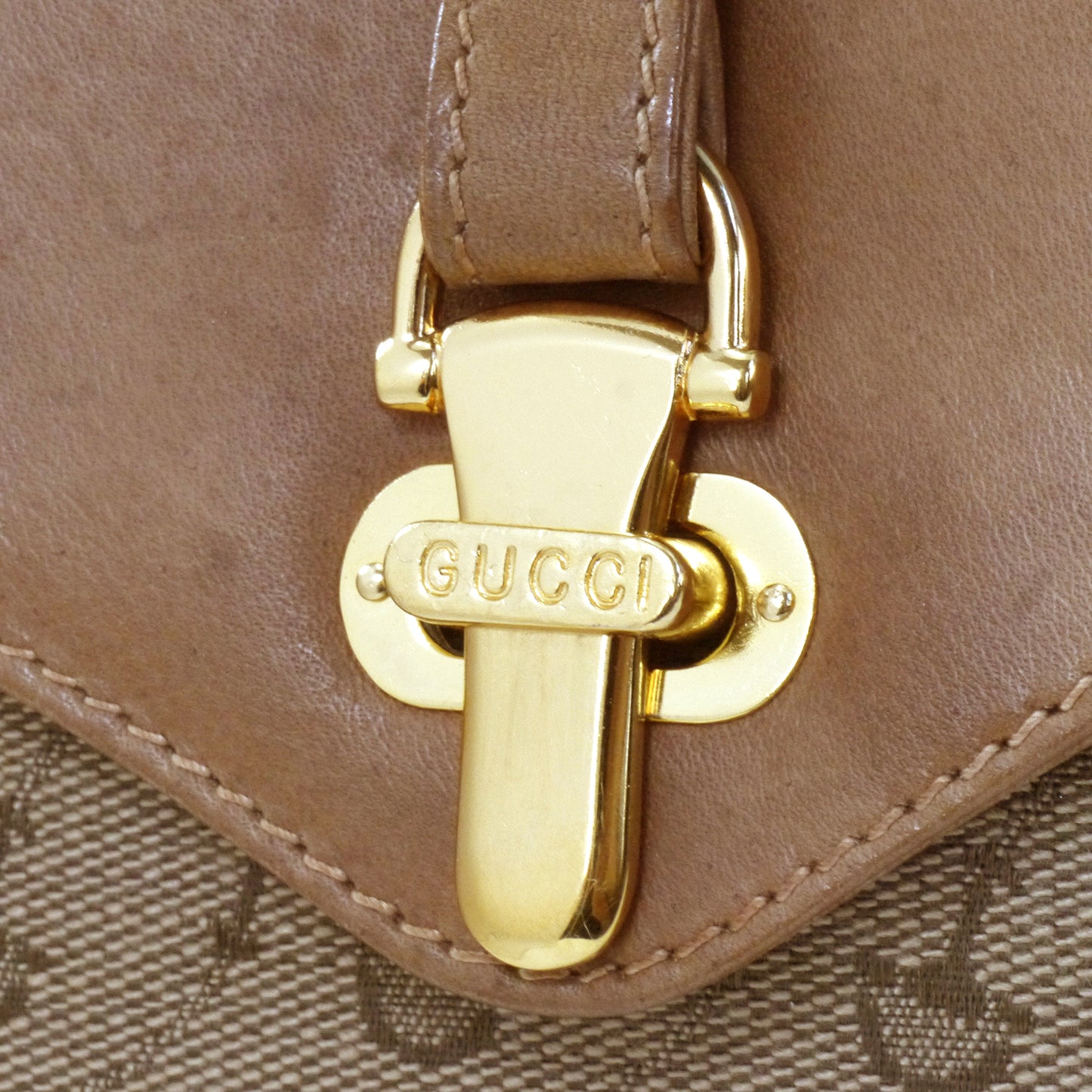 OLD Gucci 激レア！ビット柄ジャガードショルダー（茶）