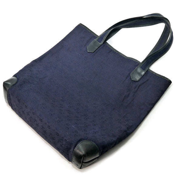 OLD Gucci 激レア！ビット柄ジャガードトートバッグ（紺）