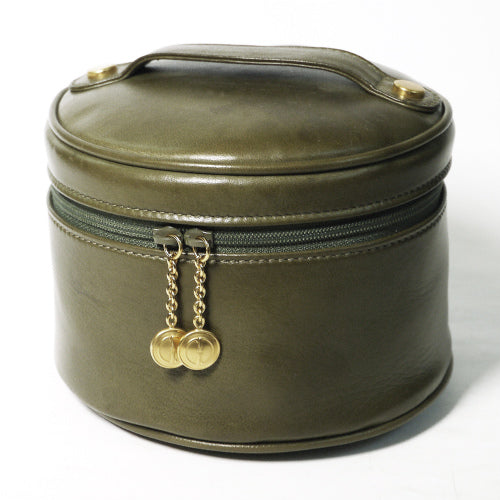 OLD Gucci 丸形バニティーバッグ（カーキ）