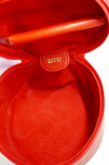 OLD Gucci 丸形バニティーバッグ（赤）