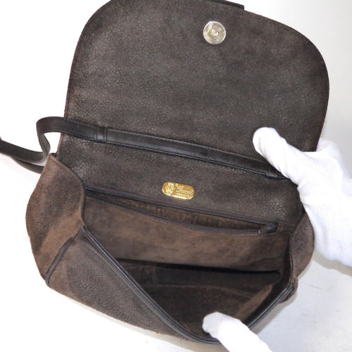 OLD Gucci　ビット　ポシェット（スエード・モカ）