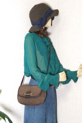 OLD Gucci　ビット　ポシェット（スエード・モカ）