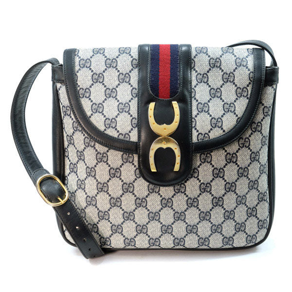 OLD Gucci ホースビット金具ワンショルダー（青）