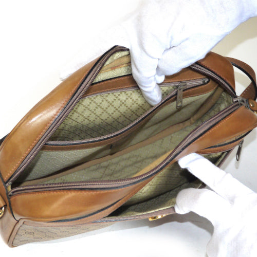 OLD Gucci　定番縦シェリーショルダー（マイクロGG・キャメル）
