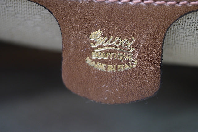 OLD Gucci　定番縦シェリーショルダー（マイクロGG・キャメル）