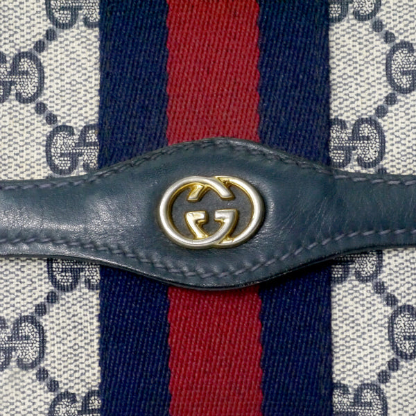 OLD Gucci Parfums シェリーGG柄クラッチバッグ （青）