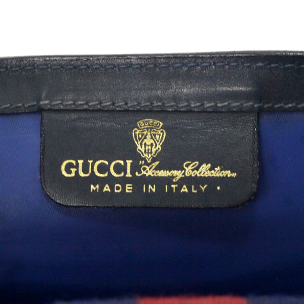 OLD Gucci Parfums シェリーGG柄クラッチバッグ （青）