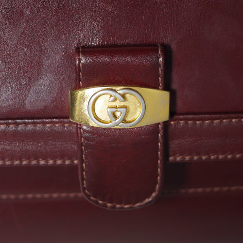 OLD Gucci　レトロ斜めがけショルダー（ボルドー）