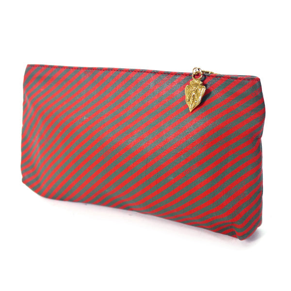 OLD Gucci Rigateラインポーチ（赤緑）