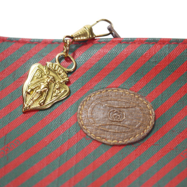 OLD Gucci Rigateラインポーチ（赤緑）