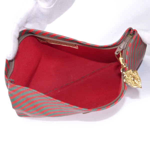 OLD Gucci Rigateラインポーチ（赤緑）