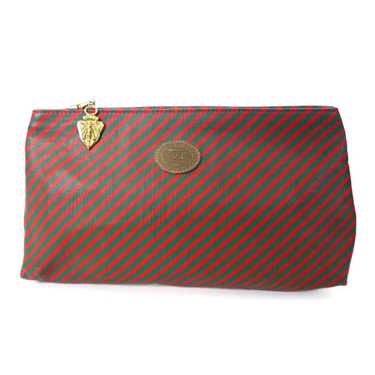 OLD Gucci Rigateラインポーチ（赤緑）