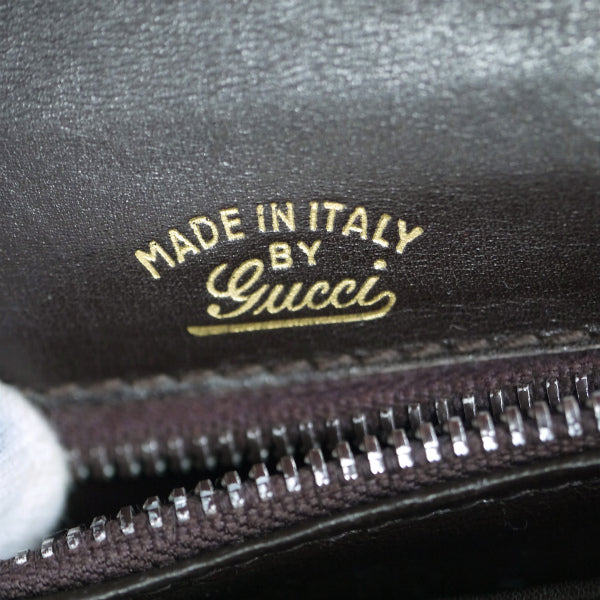 OLD Gucci　2WAY総革G金具ショルダー（濃茶）