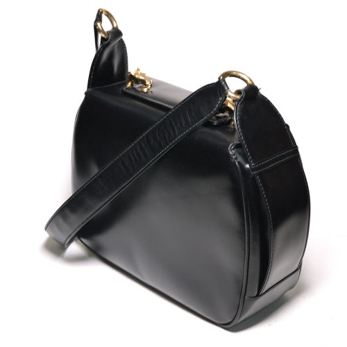 OLD Gucci 総革ゴールド馬留め具ショルダー（黒）