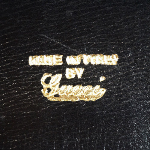 OLD Gucci 総革ゴールド馬留め具ショルダー（黒）