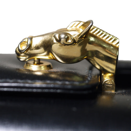OLD Gucci 総革ゴールド馬留め具ショルダー（黒）