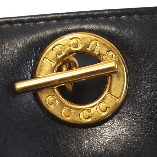 OLD Gucci　黒本革ビジネストート（内装赤）