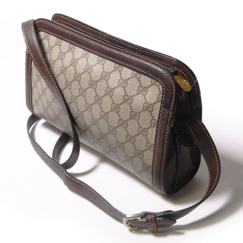 OLD Gucci ７０s筆記体金具ショルダ−（茶）